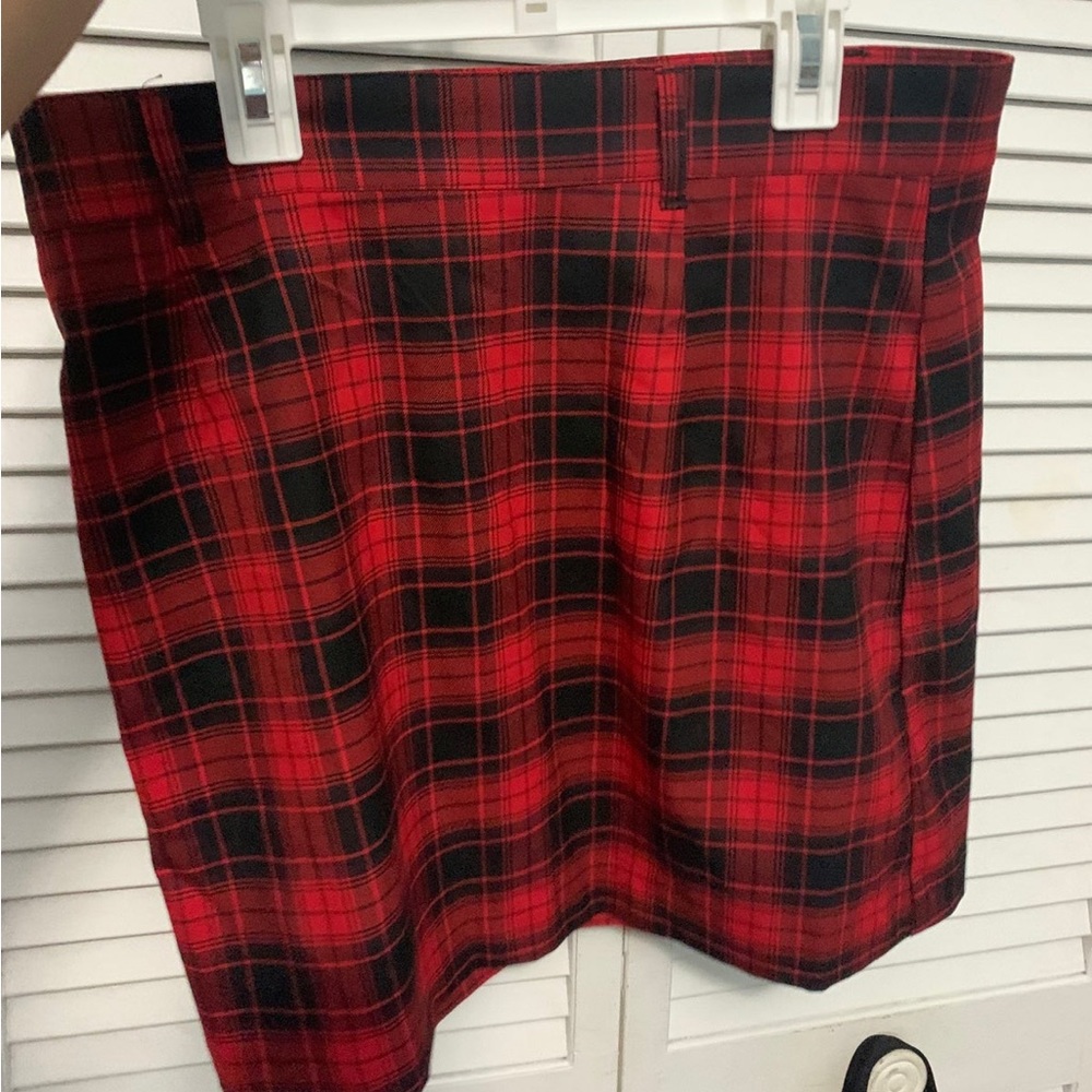 Red Plaid Skirt from H&M